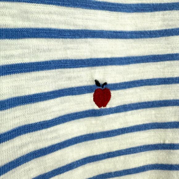 Talbots Plus Size X 0X 1X Modal Cotton Teacher Apple Blue Blouse Shirt Top Women - Picture 4 of 9